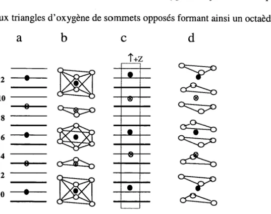 Fig I1-1- 1. Représentotion  structurale  de LiNbOs : @) et (b) dans la phase paraéIectrique  R k,t21086420--##4-€--#1+z