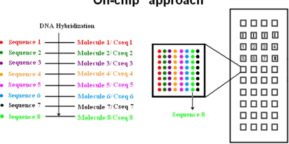 Fig2  Sketch  map  of  cross-hybridization  assay  of  eight  molecules  (molecule  1-8)  under 