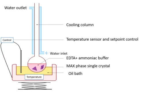 Figure 2.15.  Schematic of the experimental device for the extraction of Aluminum by complexation  with EDTA at 100 ° C