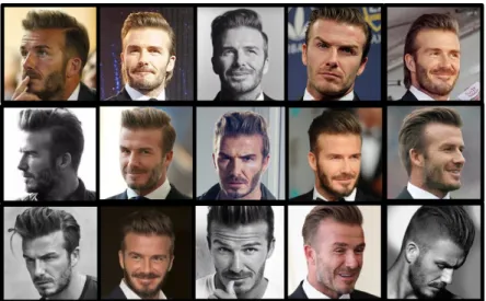 Figure 1.5: Photographs of David Beckham with varying head poses