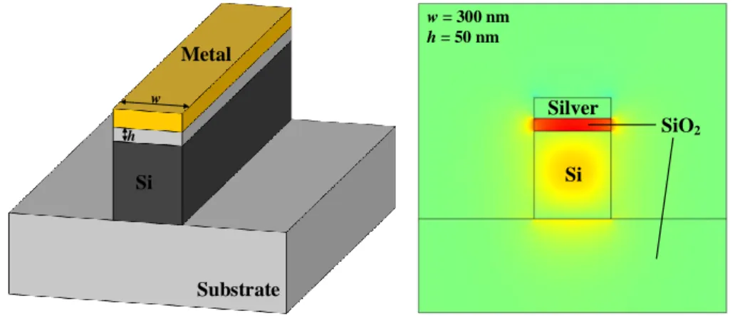 Fig. 2.6 Typical configuration and calculated field distribution for the major component E y