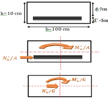 Figure III-2 : Coupe transversale de l’acrotère. 
