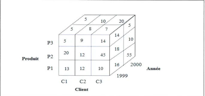 Figure  1.4  : Cube  de donn6es  [7]