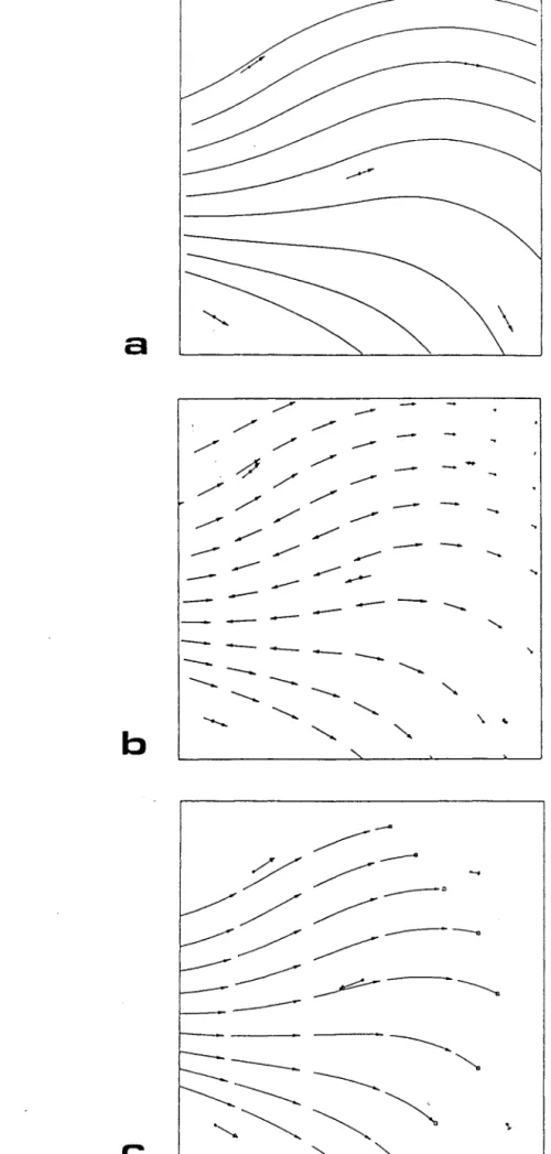 FIG.  9  Figurés  utilisés  pour  la  représentation  de  trajectoires  de  linéation  a  directions  seules  b  :  directions  et  plongements 