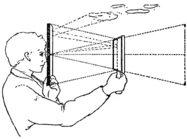 Figure  1:  A  reconstruction of  Brunelleschi's  first  perspectival experiment.