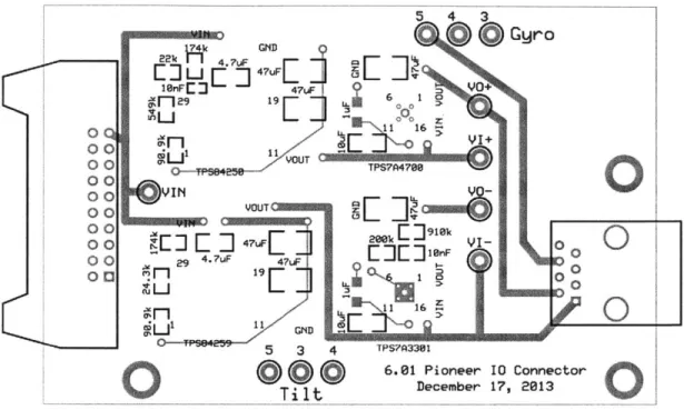 Figure  2-4:  Bottom  layer  of the  layout  for  the  power  supply  interface  board.