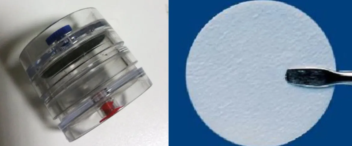 Figure 24 : Dispositif de prélèvement sur filtres en fibres de verre