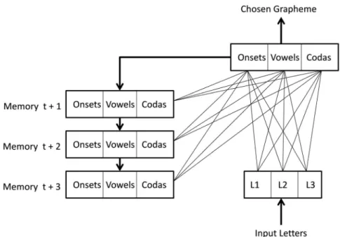 Figure 2. The graphemic parser. Note: t = time; L = Letter.