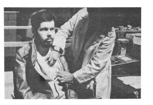Figure 14  -  Placing of electrodes on subject's  chest 