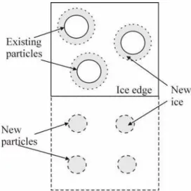 Figure 1: Schematic diagram of the  growth of ice from open water 
