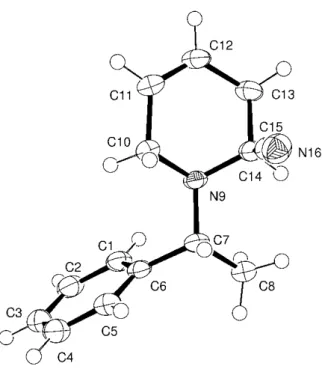 Figure 1-6. Diag a e ORTEP de l’ -aminonitrile (–)-61-A 