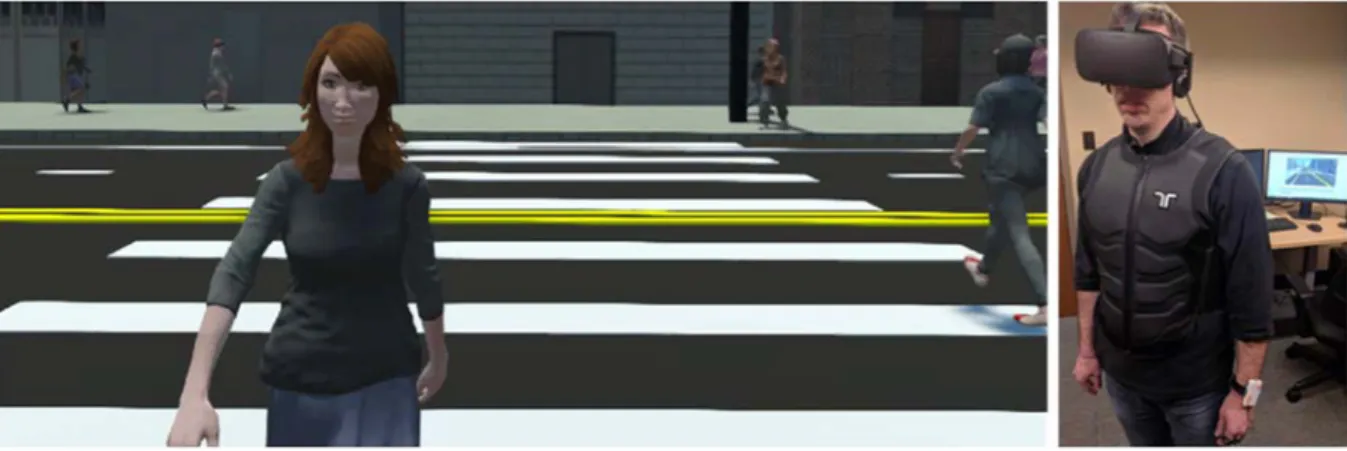 Figure 2.12 – Example of visuo-tactile feedback used in an embodiment study. [Krogmeier et al