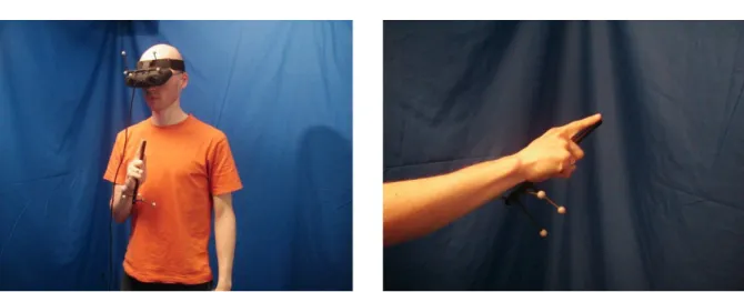 Figure 4-5: Rest position (left), grasp and pointing gesture (right).