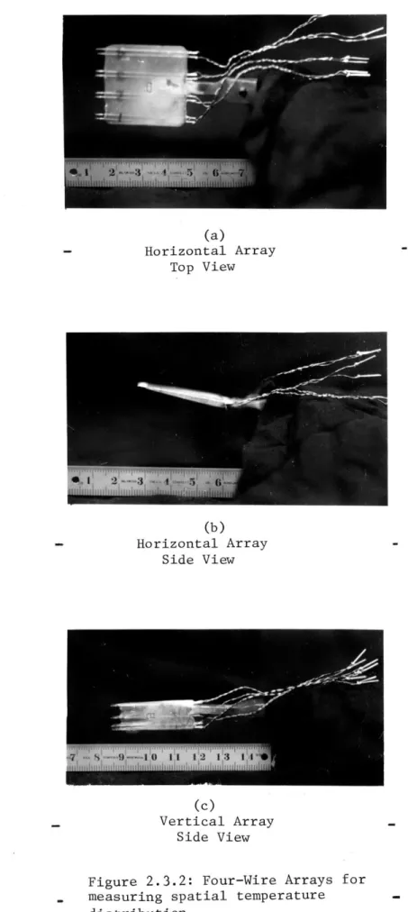 Figure  2.3.2:  Four-Wire Arrays  for measuring spatial  temperature distribution