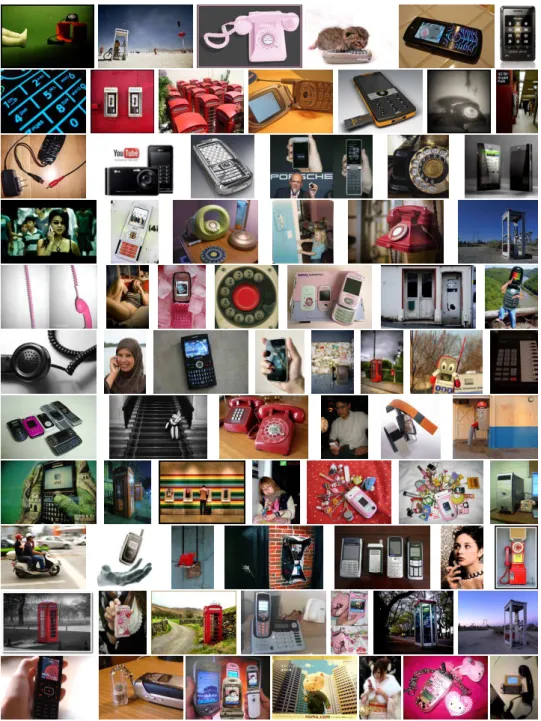 Figure 1.1: Phones: an example of large intra-class variability (images cour- cour-tesy of Flickr.com)
