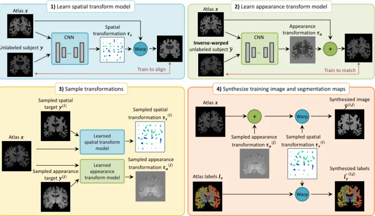 Figure 2: An overview of the proposed method. We learn independent spatial and appearance transform models to capture the variations in our image dataset