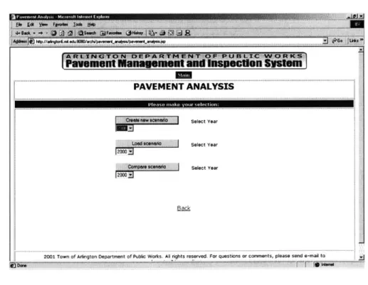Fig.  3.2.2a  Pavement Analysis  Options
