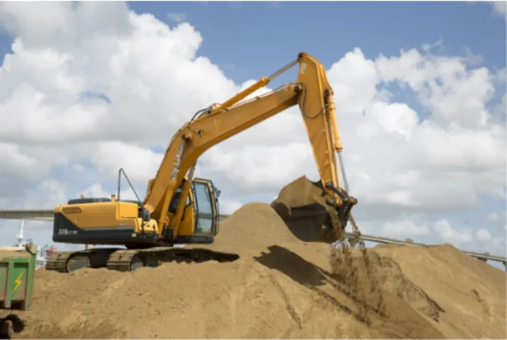 Fig. 1. Typical hydraulic excavator (backhoe) used in construction and mining industries