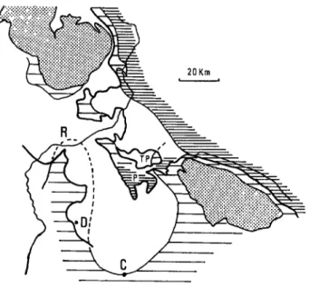 Fig. 11. — Répartition des faciès du Jurassique supérieur  dans les domaines externe et interne