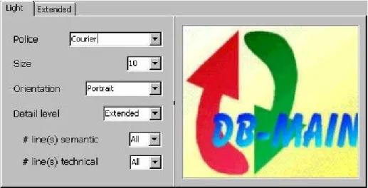 Figure 2.2 - The panel for the light report generation