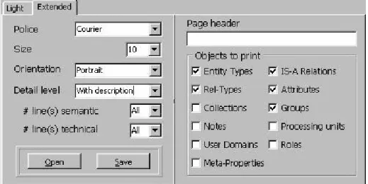 Figure 2.3 - The panel for the light report generation.