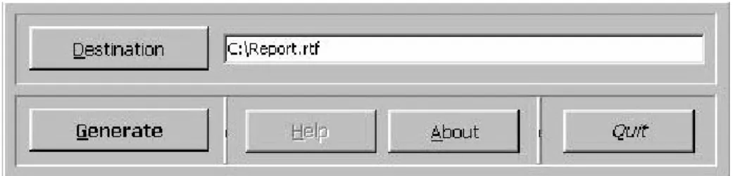 Figure 2.5 - The report generation panel.
