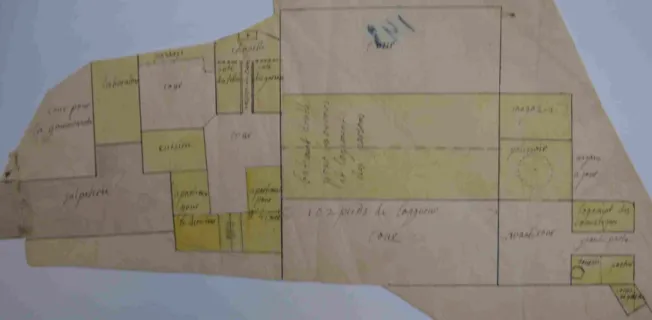 Fig. 13 – Plan de maison de force n° 5, se basant sur la Pourrerie (reproduction) 