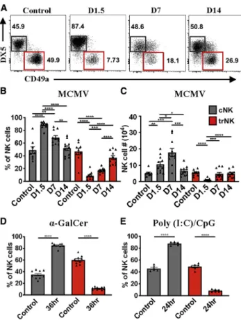 Figure 1. Liver NK Cell Populations Have Distinct Kinetic Responses to MCMV Infection
