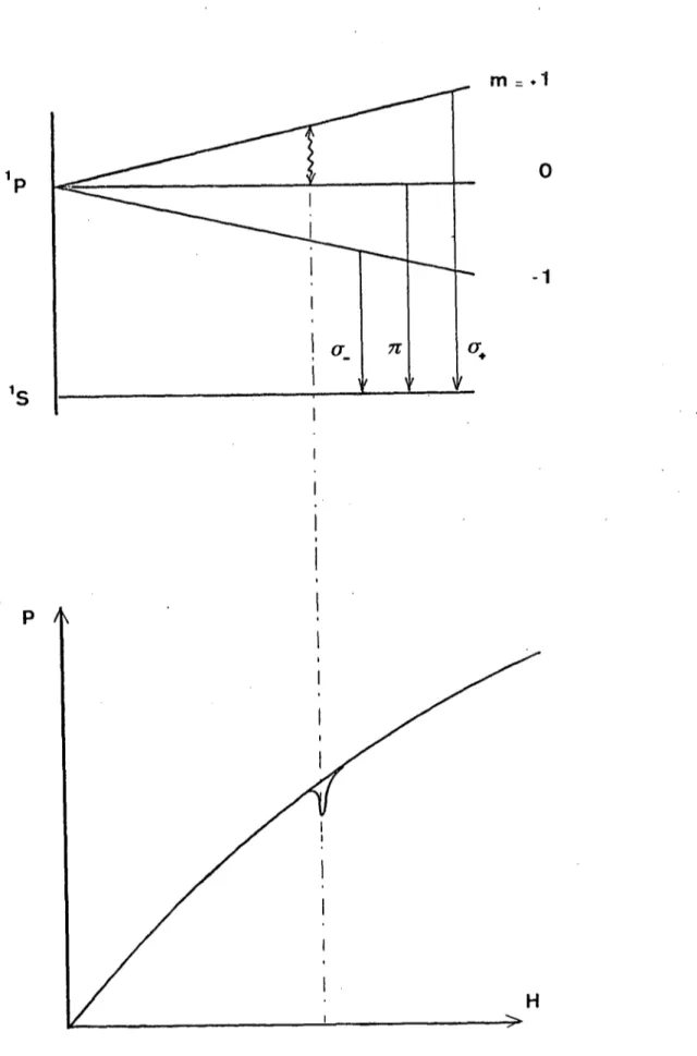 fig.  2 -  Principe  de  la détection  optique  de  la  résonance  magnétique: