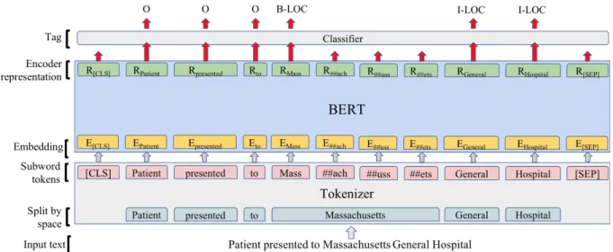 Figure 4-3 shows a pictorial representation of the system with WordPiece tokenizer, BERT as the encoding model, and a linear classifier