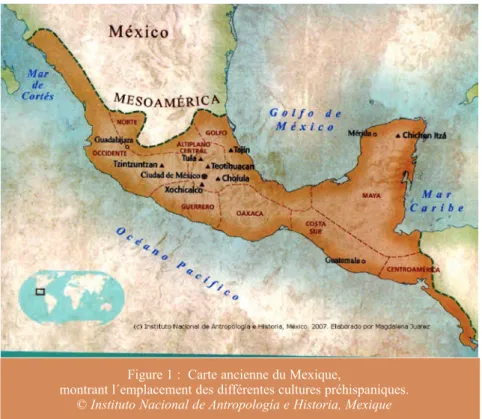 Figure 1 :  Carte ancienne du Mexique, 