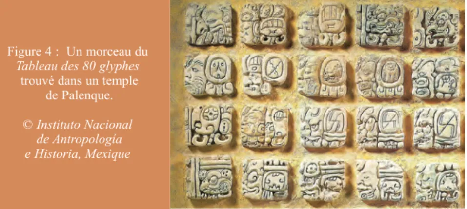Figure 4 :  Un morceau du Tableau des 80 glyphes