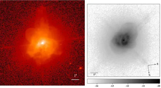 Figure 1. F435 HST image of the young planetary nebula CPD-568032 with the Planetary Camera (resolution 0.0456 ′′ pixel 1 ) of WFPC2/HST 