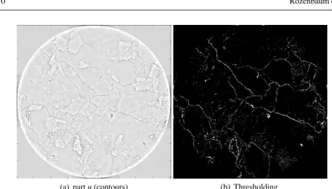 Fig. 4.2 Denoising and segmentation process (sample diameter=6mm) .