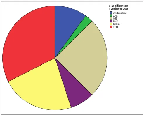 Figure 10: Distribution des 40 probants en fonction de leur syndrome épileptique 