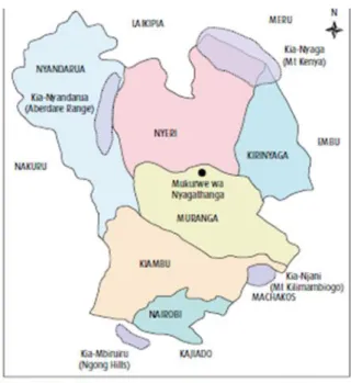 Fig 16: Location of Mukurwe wa Nyagathanga   (Source: Robert Rukwaro, 2016) 