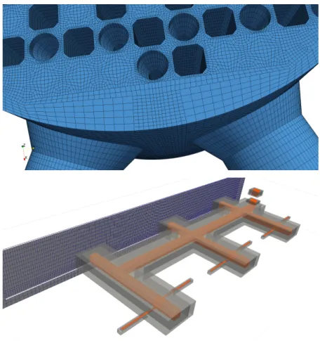 Figure 1.1 – Examples of meshes with nonconforming joining used for industrial applications.