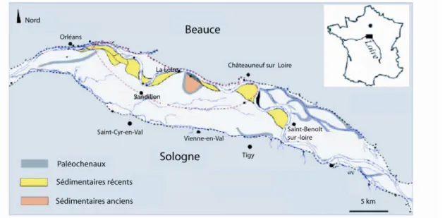 Fig 2.3 Les formations hydrogéologiques du Val d’Orléans (Martin et Noyer, 2003)