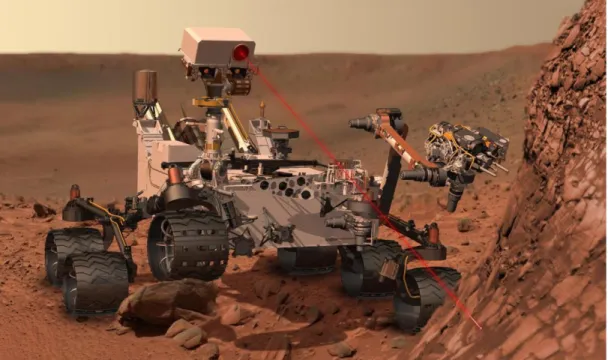 Figure 7. –  Représentation visuelle du téléopérateur Curiosity de la NASA explorant le sol de Mars