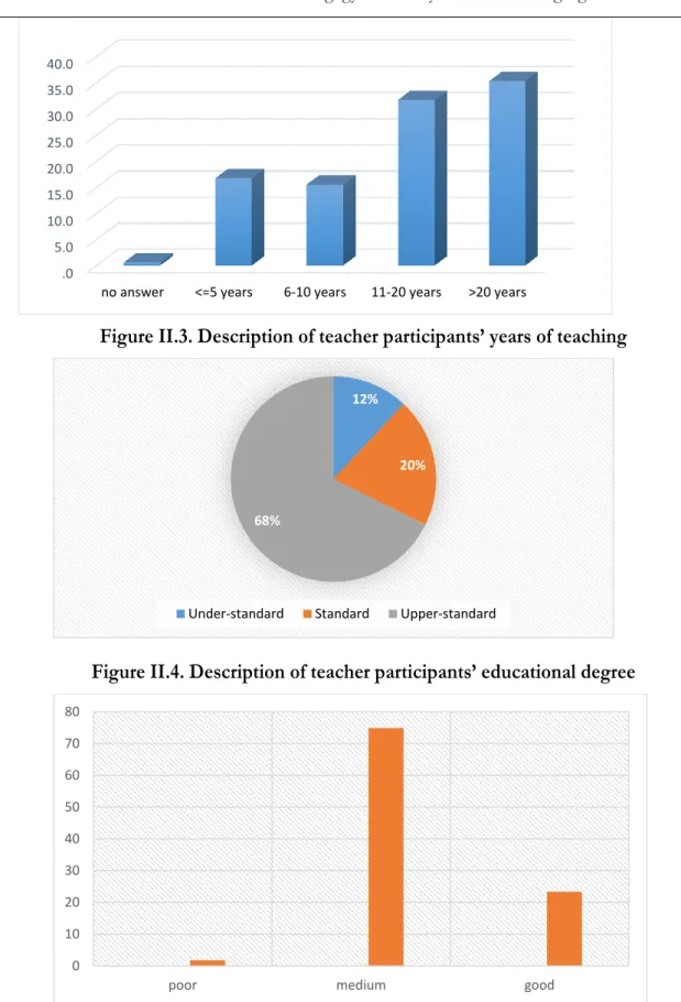Figure II.4. Description of teacher participants’ educational degree 