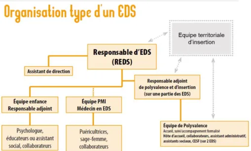 Figure 7 : Organisation type d’un EDS (Source : CD 94/DASo) 