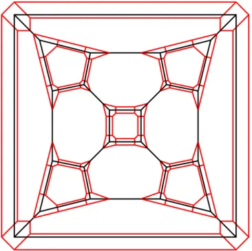 Fig. 4 Plane projection of the permutohedron-based associahedron of dimension 3