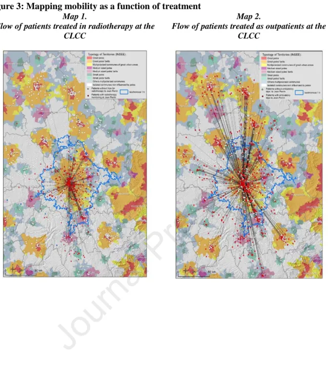 Figure 3: Mapping mobility as a function of treatment  Map 1.  