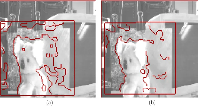 Fig. 3.10 { Contours d'occultations a partir des techniques de correlation die- die-rentes