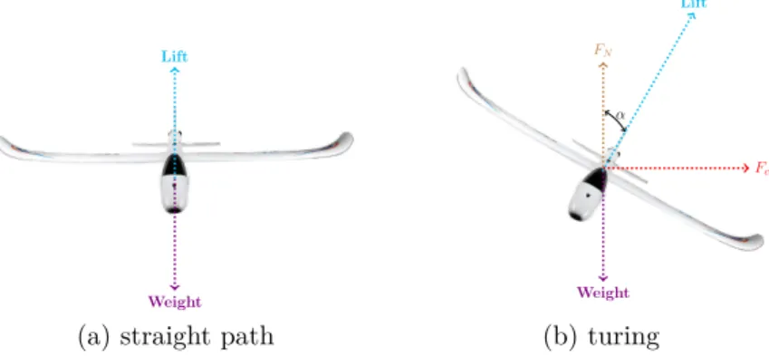 Figure 1.7: Forces acting in an airplane.