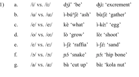Table 2: Consonant phonemes. 