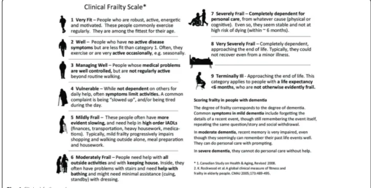 Fig. 1 Clinical frailty scale