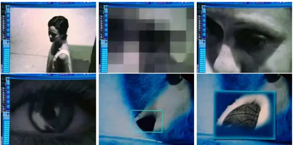 Figure 1.2: An illustration of SR in popular culture, from the CSI serie 1 . While the investigator states “Magnification one hundred for starters”, a piece of forensic software