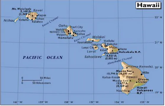 Fig. 1.2 Map of the Hawaiian islands