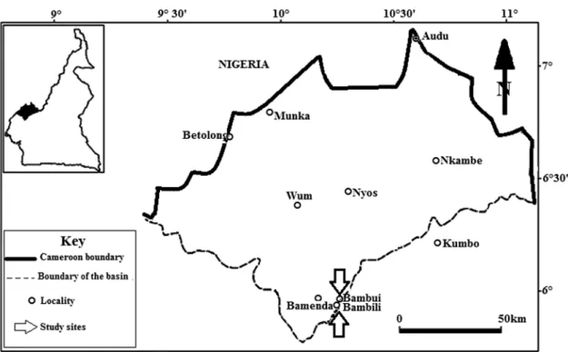 Fig. 1. The study area (modified from Olivry, 1986). 